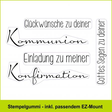 Kommunion-Konfirmation  - Stempelgummi 7,5x10,5cm